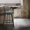 Armen Living Livingston 26" Gray Faux Leather and Black Metal Swivel Bar Stool LCLVBABLGR26 - alternate 4